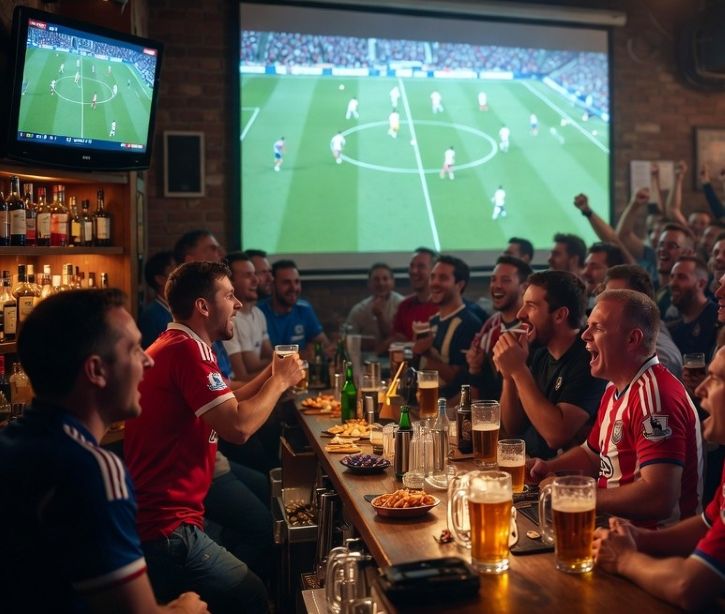 sports bar packed with sports fan